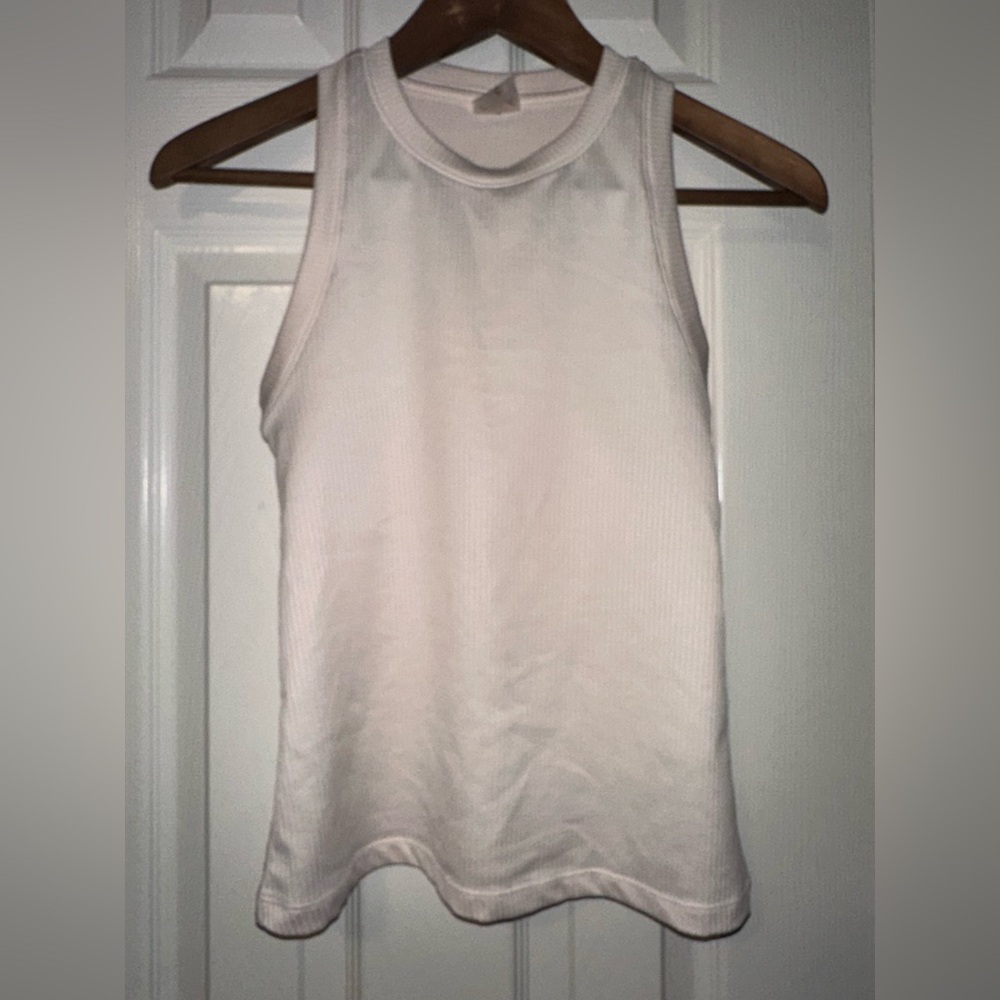 CALIA by Carrie Underwood Women's Ribbed Racer Back Tank Soft Pink Size X-Small